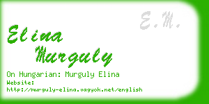 elina murguly business card
